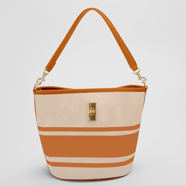 Borse a tracolla da donna in tela con tracolla a secchiello